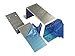 MACCANN&ESSIN Door Barricade Closed Bar Holder 2x4 Drop Open Lock Bracket Brackets Security Bar Door Stopper Fits 2x4 Boards Lumber (1 Set Included Closed and Open Brackets with Screws)