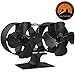 PYBBO Wood Stove Fan - Heat Powered Double Motors, Small Size 8 Blades Non-Electric Fireplace Silent Eco Fan for Gas/Pellet/Wood/Log Burner Stoves