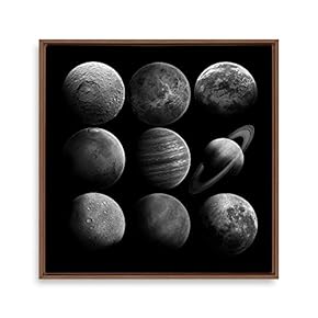 Framed Canvas Home Artwork Decoration Outer Space Canvas Wall Art for Living Room, Bedroom - 16x16 inches