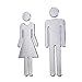 Artyea 7.8 Inch Modern Acrylic Adhesive Backed Men's and Women's or Unisex Bathroom Sign primary