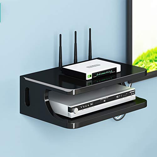 XITERshelf Wall Mount Shelf Bracket for WiFi Router TV Box Set Top Box Modems Cable Boxes DVD