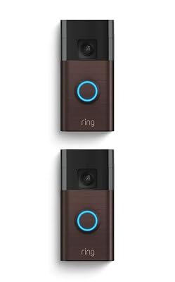 Ring Battery Doorbell (newest model), Home or business security with Head-to-Toe video, Live View with Two-Way Talk, and Motion Detection & Alerts, 2-pack, Venetian Bronze
