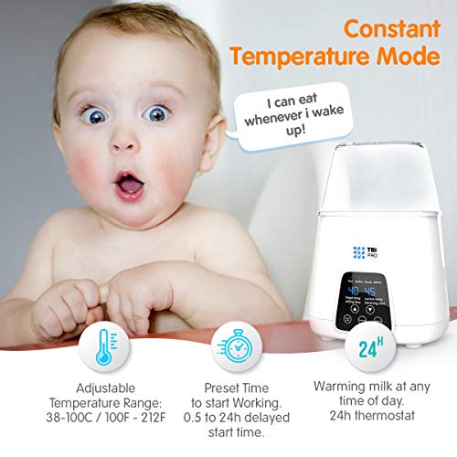【Upgraded 2020】Dual Bottle Warmer & Sterilizer 5-in-1 Baby with Timer - Two Bottles BPA-Free Fast Baby Infant Food Rapid Defrosting, Heating - Twin Accurate Temperature Control of Breastmilk, Formula - Thumbnail 5