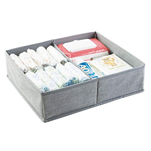 mDesign Soft Fabric Dresser Drawer and Closet Storage Organizer Bin for