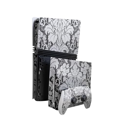 Skin Compatible with PlayStation 5 Pro Bundle + Disc Drive for PS5 - Floral Ret…