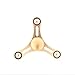 TechVibe 360 Fidget Spinner Anti-Anxiety Tri-Spinner Helps Focusing Fidget Toys Premium Quality CNC Metallic Focus Toy for Kids & Adults - Best Stress Reducer Relieves ADHD Anxiety - Tri-Arc Gold
