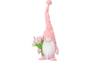 SAFIGLE Christmas Gnomes Indoor Christmas Decorations, Spring Summer Gnome Holiday Decorations, Handmade Tomte Stuffed Plush Gnomes for Christmas Valentines, for Mom