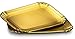 PLASTICPRO Rectangular Gold Board Serving Trays - Serving Platters Rectangle 9X13 Disposable Party Dish Gold, Pack of 4
