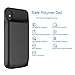 iPhone X Battery Case,6000mAh Rechargeable Portable External Battery Charger Pack Extend Power Bank Backup Charging Protective Case Cover Shell for iPhone X [2017] (black, 6000mah)