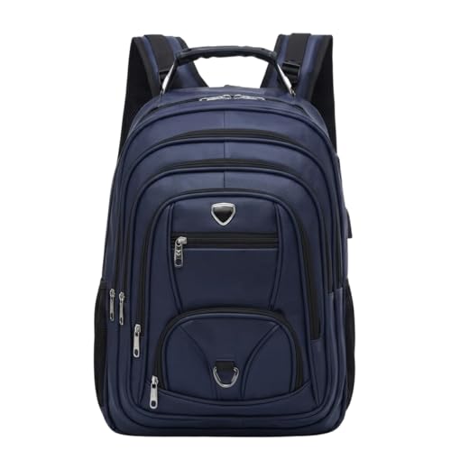 Mochila Executiva Couro Sintético Antifurto Notebook 17USB Impermeável 50L Masculina Trabalho Faculdade Viagem Reforçada com Cabo de Aço