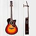 Neboic 2Pack Guitar Wall Mount, Auto Lock Guitar Wall Hanger, Hard Wood Base in Guitar Shape Guitar Hook, Guitar Holder, Acoustic, Electric, Classical, Bass Guitar Stand, Guitar Accessories (Cherry)