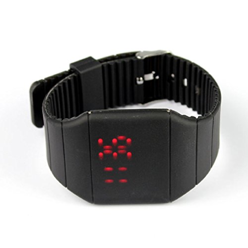 Sunward New Waterproof Silicone Digital LED Touch Sports Bracelet Wrist Watch-F