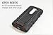 LG Risio Case, Starshop Full Protection Dual Layers Hybird Case with Kickstand and Locking Belt Swivel Clip with Premium Screen Protector Black