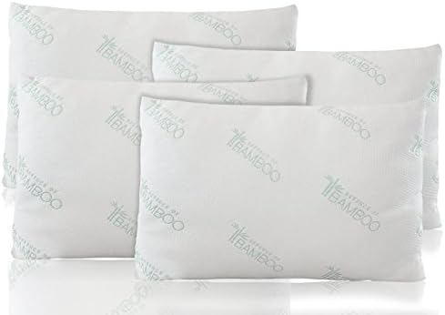 Bamboo Pillow | Premium Hypoallergenic Down Alternative Fiber Pillows With Stay Cool Bamboo Derived Rayon and Poly Luxury Soft Cover | Filled in USA By Home With Comfort (4)