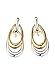 Neoglory Jewelry Gold Plated Silver Color Two Tone Teardrop Drop Dangle Earrings for Sensitive Ears