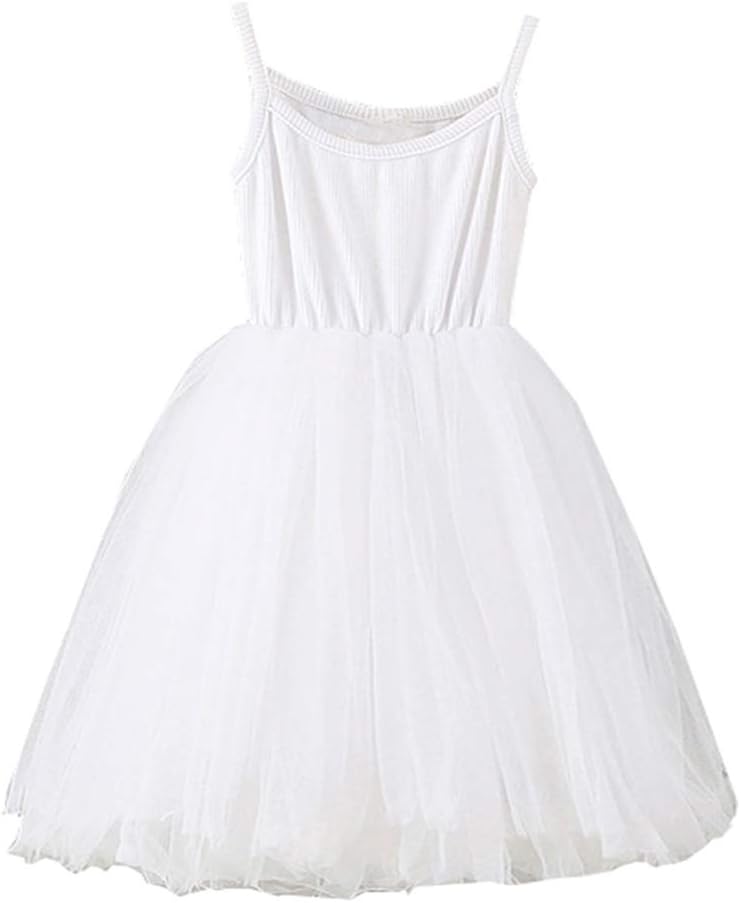 GSVIBK Baby Girls Tutu Dress Toddler Tulle Dress Long Sleeve Cotton Tutu Dress Sleeveless Infant Dress Party Tulle…