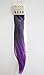 KISSPAT Purple Fashion Ombre Dip Dyed Straight Hair Extension, Synthetic Clip In Hair Extensions, 5 Clips , 23-24 inches Long