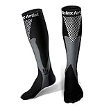 Compression Socks(20-30 mmHg) for Men Women, for Running, Pregnancy, Flight, Travel, Nursing, Boost Stamina, Speed Up Recovery, Better Blood Circulation, Blue,1 Pair (Black S/M)