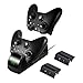 Bek Design Xbox One Controller Charger Dual Charging Station for Xbox One/One S/One X/One Elite - 2 Rechargeable (1200 mAh) Battery Packs Included