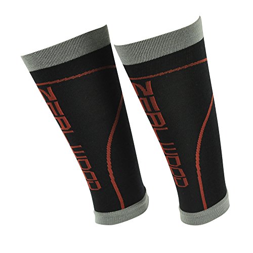 Compression Calf Sleeves, ZEALWOOD Shin Splint Leg Compression Socks for Men & Women, Running, Cycling Compression Socks, Air Travel, Support, Circulation & Recovery - 1 Pair