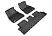 3D MAXpider B07D9GMYG8 Complete Set Custom Fit All-Weather Kagu Series Floor Mats in Black for Select Tesla 3 Models primary