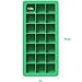 Vremi Silicone Plastic Lids BPA Free Ice Tray Set of 2 with 42 Small Square Cubes, Standard, Blue Green