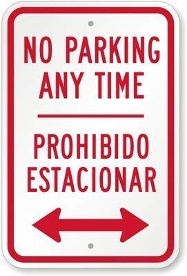 Amazon Com Yqzsayi No Parking Anytime Prohibido Estacionarse