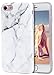 Imikoko iPhone 6s Plus Case Marble, Flexible Matte Marble Case for iPhone 6s Plus (5.5 inch) - White Marble Pattern Slim Fit Snap On Hard Shell Back Case for iPhone 6/6S Plus