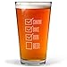Gone For a Run Swim Bike Run Checklist Engraved Beer Pint Glass | 16 oz.