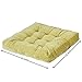 EGOBUY Meditation Floor Pillow, Square Large Pillows Seating for Adults, Green Tufted Corduroy Cushions for Outdoor Tatami Fireplace Living Room, Memory Foam Filing, Green, Cushion 22 x 22 Inch