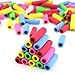 Faxco 100Pcs Pencil Grips Writing Aid Soft Foam Pencil Grips Pen Holder Pencil Gripper for Students,Assorted Colors