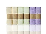 Bamboo Washcloths (6-Pack) -Baby Washcloth Ultra-Soft & Absorbent Towels for Baby's Sensitive Skin - Size 10