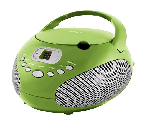 HANNLOMAX HX-319CD Portable CD Boombox, AM/FM Radio, LED Display, Aux-in Jack, AC/DC Dual Power Source