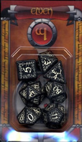 Elvish Dice Black/Glow-in-the-Dark (7) Board Game