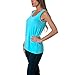 Sofra Women's Loose Fit Tank Top Relaxed Flowy-Large-Aqua Blue