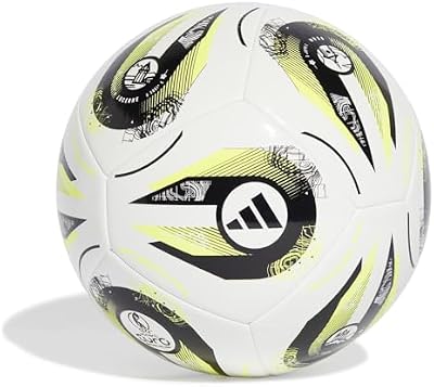 Mixte Femme Euros 2025 Club Official Football, White/Pantone/Pantone/Lucid Lemon, 5
