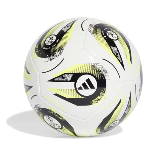 Unisex Adulto Womens Euros 2025 Club Football, White/Black/Lucid Lemon, 5