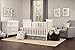 Davinci Lila 3-in-1 Upholstered Convertible Crib in White with Oatmeal Fabric, Greenguard Gold Certified
