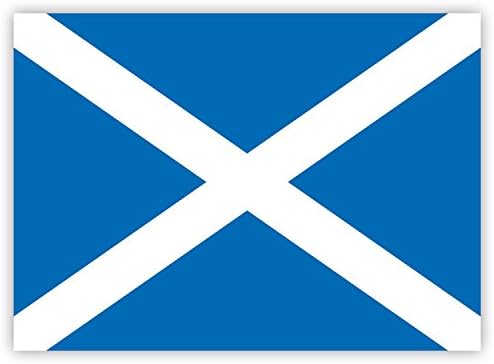 'Sticker – Scotland Flag (Saltire Cross) – 7.4 x 5.2 cm for Indoor and Outdoor Use