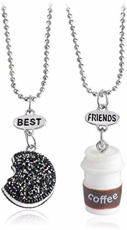 Cookies And Coffe Necklace Set For Best Friends Christmas Gift(2 pieces)