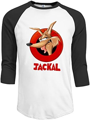 Printed T Shirts Jackal Logo O-Neck Half Sleeve Tshirts Men 3/4 Sleeve Printing