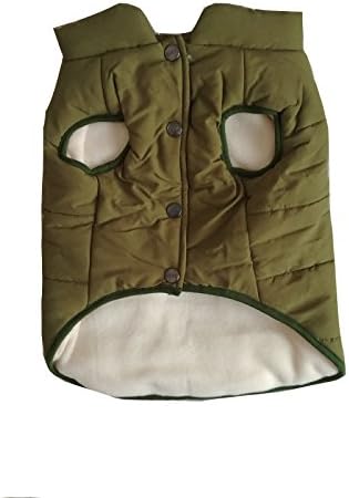 Penivo Dog Clothes Winter Warm Coats and Jackets,Puppy Dog Vest Apparel for Small Medium Large Dogs Feather clothes (L, Green)