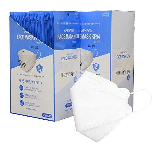 Haenaon Premium KF94 Mask Face Protective White Mask for Adult