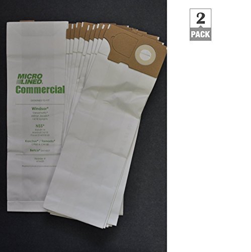 Windsor Versamatic Upright Vacuum Paper Bags (2 packs = 20 Bags total)