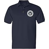 ALLNTRENDS Men's Polo T Shirt US Navy Embroidered Army Top USA American Soldier