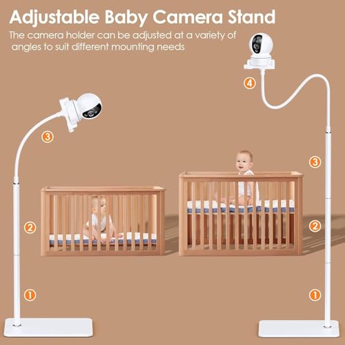 Dsocool 180cm Baby Monitor Floor Stand Holder Compatible with Infant Optics, Hello Baby, Nanit Floor Stand, Motorola, Vava, Baby Monitor Mount for 1/4'' Screw, Adjustable & Universal Mount