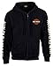 Harley-Davidson Men's Hooded Sweatshirt, Bar & Shield Zip, Black 30299142 (2XL)