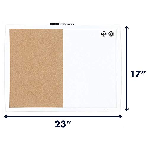 Quartet Combination Whiteboard & Corkboard, 17" x 23", Combo