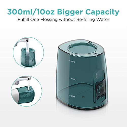 Water Flosser, ABOX FC2561 Cordless 300ML Dental Oral Irrigator with 7 Jet Tips for Home and Travel - //coolthings.us