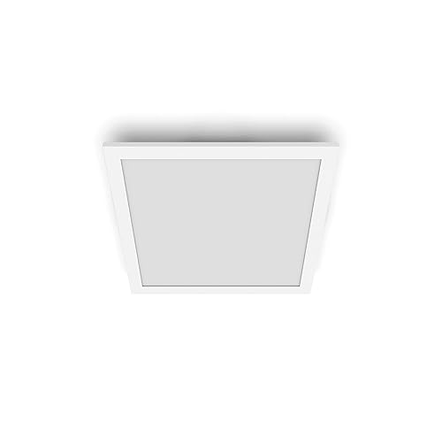 Philips LED Panel Square Ceiling Light SceneSwitch Dimmable 2700K 12W [Warm White - White]. for Indoor Lighting, Livingroom and Bedroom.